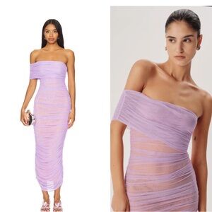 Ronny Kobo Lucia Dress one shoulder maxi